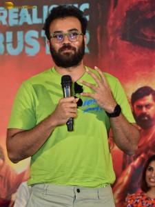 Mangalavaram Success Meet attended by Payal Rajput, Swathi Reddy, Suresh Varma, and Dil Raju