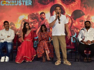 Mangalavaram Success Meet attended by Payal Rajput, Swathi Reddy, Suresh Varma, and Dil Raju