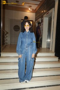 bollywood actress Manisha Koirala stylish in a blue dress