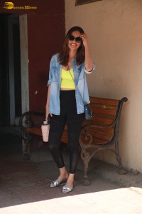 beauty queen and actress manushi chhillar spotted outside a gym