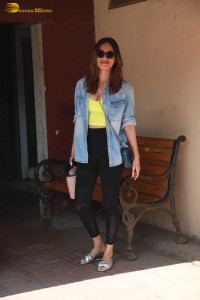 beauty queen and actress manushi chhillar spotted outside a gym