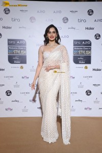 Former miss world and bollywood actress Manushi Chhillar beautiful in a white saree