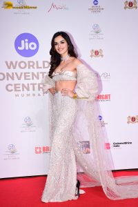 bollywood actress and former miss world Manushi Chhillar dazzles in a white dress