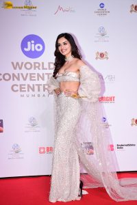 bollywood actress and former miss world Manushi Chhillar dazzles in a white dress