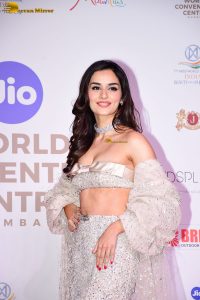 bollywood actress and former miss world Manushi Chhillar dazzles in a white dress