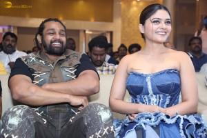 Martin Pre-Release Function attended by Dhruva Sarja, Arjun Sarja, and Vaibhavi Shandilya