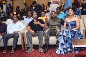 Martin Pre-Release Function attended by Dhruva Sarja, Arjun Sarja, and Vaibhavi Shandilya