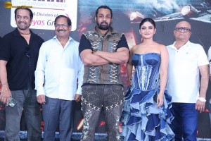 Martin Pre-Release Function attended by Dhruva Sarja, Arjun Sarja, and Vaibhavi Shandilya