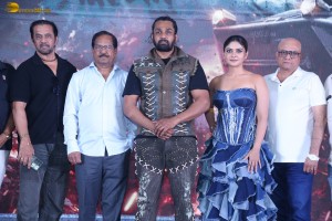 Martin Pre-Release Function attended by Dhruva Sarja, Arjun Sarja, and Vaibhavi Shandilya