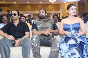 Martin Pre-Release Function attended by Dhruva Sarja, Arjun Sarja, and Vaibhavi Shandilya