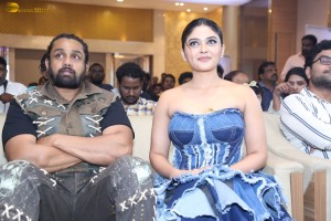Martin Pre-Release Function attended by Dhruva Sarja, Arjun Sarja, and Vaibhavi Shandilya