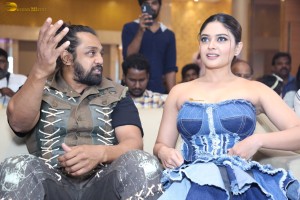 Martin Pre-Release Function attended by Dhruva Sarja, Arjun Sarja, and Vaibhavi Shandilya