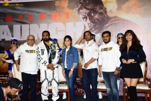 Martin Trailer Launch attended by Dhurva Sarja, Vaibhavi Shandilya, and Anveshi Jain