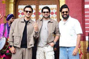 Masti 4 Promotion attended by Riteish Deshmukh, Vivek Oberoi, Aftab Shivdasani, and Ruhi Singh