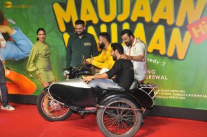 Maujaan Hi Maujaan Screening attended by Gippy Grewal, Tanu Grewal, Binnu Dhillon, Karamjit Anmol, Hashneen Chauhan, and Sanjay Dutt