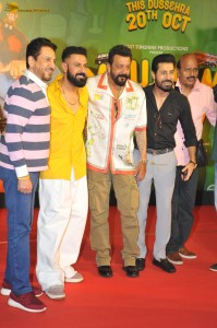 Maujaan Hi Maujaan Screening attended by Gippy Grewal, Tanu Grewal, Binnu Dhillon, Karamjit Anmol, Hashneen Chauhan, and Sanjay Dutt