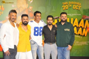 Maujaan Hi Maujaan Screening attended by Gippy Grewal, Tanu Grewal, Binnu Dhillon, Karamjit Anmol, Hashneen Chauhan, and Sanjay Dutt