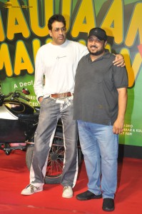 Maujaan Hi Maujaan Screening attended by Gippy Grewal, Tanu Grewal, Binnu Dhillon, Karamjit Anmol, Hashneen Chauhan, and Sanjay Dutt