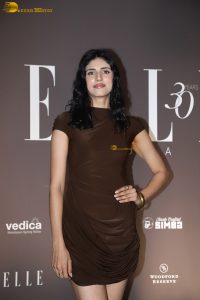 border 2 actress medha rana pretty in a short brown dress