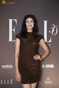 border 2 actress medha rana pretty in a short brown dress