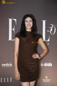 border 2 actress medha rana pretty in a short brown dress