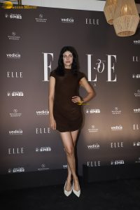 border 2 actress medha rana pretty in a short brown dress