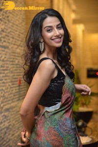 Meenakshi Chaudhary cute in a colorful saree