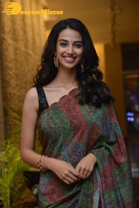 Meenakshi Chaudhary cute in a colorful saree