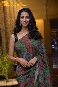 Meenakshi Chaudhary cute in a colorful saree