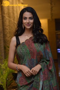 Meenakshi Chaudhary cute in a colorful saree