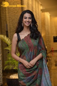 Meenakshi Chaudhary cute in a colorful saree