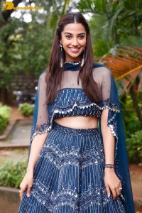 Telugu Actress Meenakshi Chaudhary in a blue dress