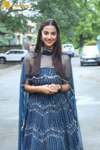Telugu Actress Meenakshi Chaudhary in a blue dress