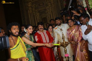 Nandamuri Balakrishna and Meenakshi Chaudhary launch Vaarahi Silks Showroom in Jubilee Hills on October 10, 2024
