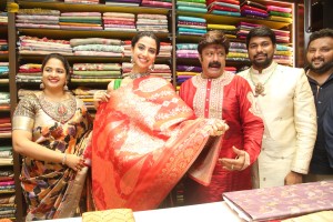 Nandamuri Balakrishna and Meenakshi Chaudhary launch Vaarahi Silks Showroom in Jubilee Hills on October 10, 2024