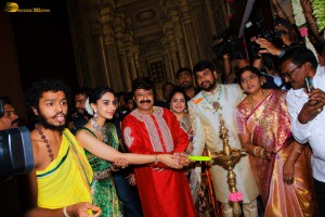 Nandamuri Balakrishna and Meenakshi Chaudhary launch Vaarahi Silks Showroom in Jubilee Hills on October 10, 2024