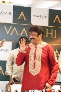Nandamuri Balakrishna and Meenakshi Chaudhary launch Vaarahi Silks Showroom in Jubilee Hills on October 10, 2024