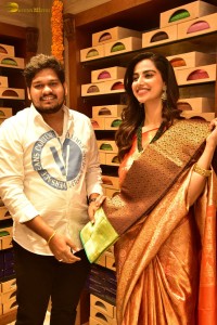 actress Meenakshi Chaudhary launches Weaverly Store in Hyderabad