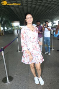 Actress Meenakshi Dixit spotted at Mumbai Airport