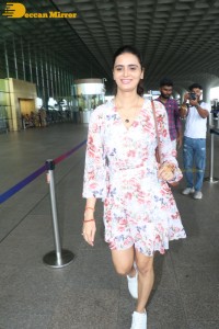 Actress Meenakshi Dixit spotted at Mumbai Airport