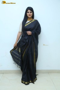 telugu actress megha akash in a black saree