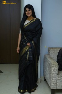 telugu actress megha akash in a black saree
