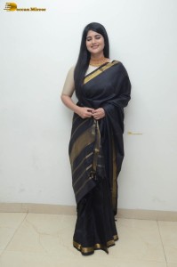 telugu actress megha akash in a black saree
