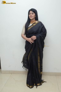 telugu actress megha akash in a black saree