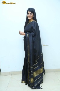 telugu actress megha akash in a black saree