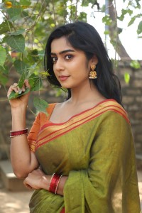 actress meghalekha lovely photoshoot in a green saree