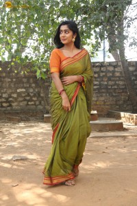actress meghalekha lovely photoshoot in a green saree