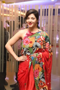 actress Mehreen cute in a red saree