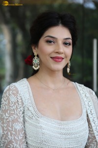 actress mehreen sexy looks in a low neck salwar