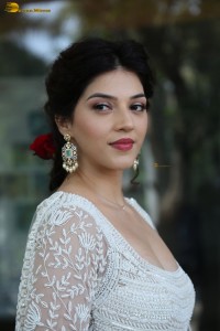 actress mehreen sexy looks in a low neck salwar